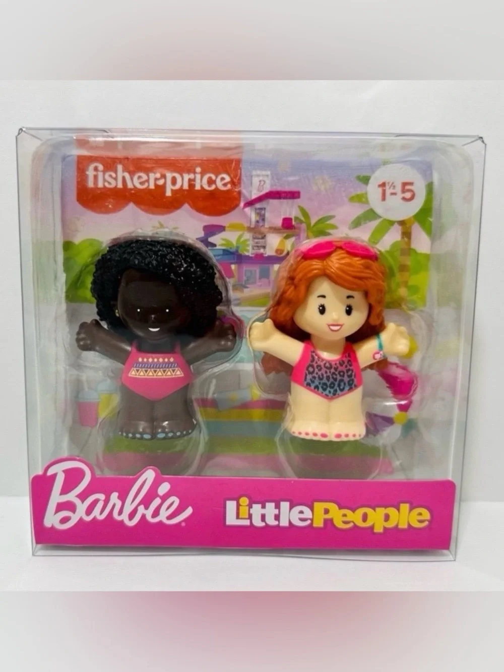 🆕 2 Fisher-Price Little People Barbie Party & Wellness Figure Sets 4 Characters